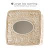 Creative Scents Victoria Tissue Box Cover Square  Beige Tissue Holder for Bathroom - Decorative Tissue Box Holder with Durable Bottom Slider - Boho Bathroom Decor view 3