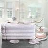 Monogrammed Towels Fingertip, Personalized Gift, 11 x 18 Inches - Set of 4- Silver Embroidered Towel - Extra Absorbent 100% Cotton- Soft Velour Finish - For Bathroom/ Kitchen/ Spa- Initial F (White) view 2