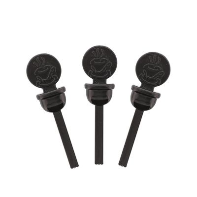 StixToGo Beverage Plugs - Leak Prevention Coffee Accessory for Hot Drinks, Disposable Coffee Stoppers, Fits Standard Lids - Black, 2", Pack of 400