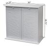 eHemco Dual Hamper Tilt Out Laundry Sorter with 2 Removable Compartment Cotton Bags, White view 4