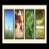 ArtToFrames Collage Photo Frame Single Mat with 4-5x7 Openings and Satin Black Frame. view 3