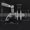 Stainless Works SSS010 Stainless Steel Beverage Dispenser Replacement Spigot Fits 16mm opening view 2