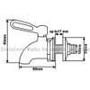 Stainless Works SSS010 Stainless Steel Beverage Dispenser Replacement Spigot Fits 16mm opening view 3