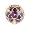 Apropos Hand-Painted Vintage Style Faberge Egg with Rich Enamel and Sparkling Rhinestones Jewelry Trinket Box (Purple) view 3