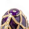 Apropos Hand-Painted Vintage Style Faberge Egg with Rich Enamel and Sparkling Rhinestones Jewelry Trinket Box (Purple) view 4