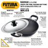 Hawkins Futura Non-Stick Deep-Fry Pan (Kadhai) With Stainless Steel Lid22Cm Black view 2