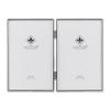 Lawrence Frames Hinged Double Simply Metal Picture Frame, 4 by 6-Inch, Silver view 1