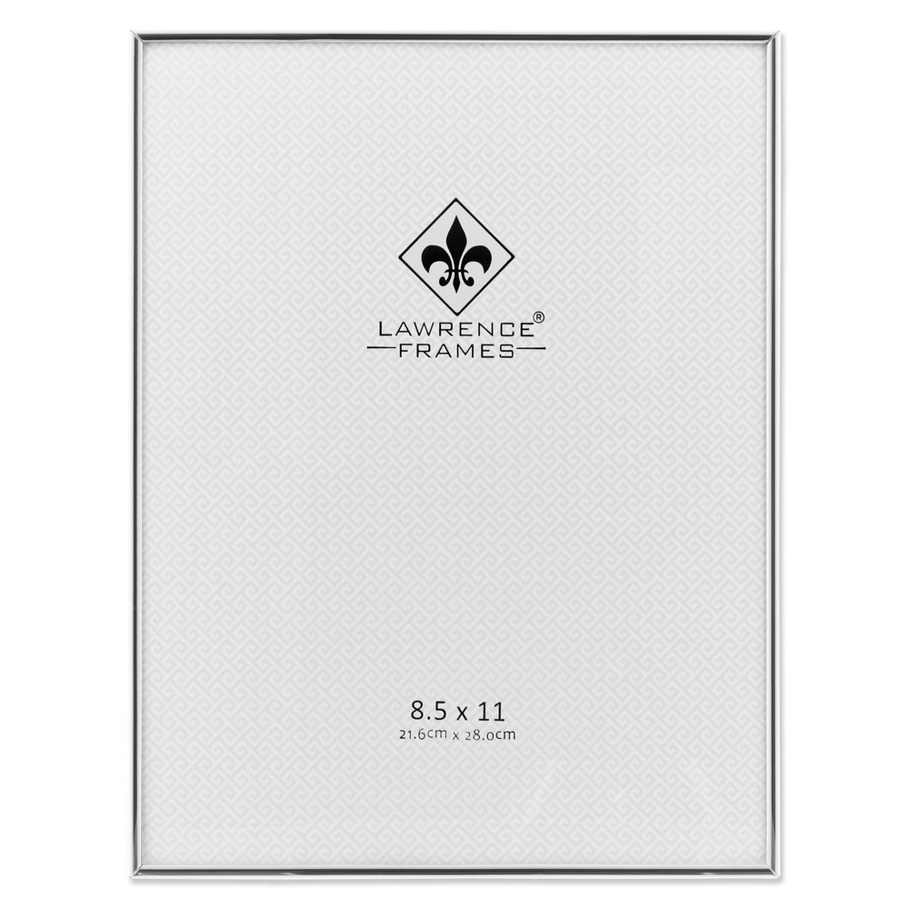 Lawrence Frames Simply Metal Picture Frame, 8.5 by 11-Inch, Silver