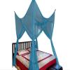 OctoRose Four Post Mosquito Net for Bed Canopy -Fits Queen, King, California King Beds-Indoor & Outdoor Use- TealBlue view 4