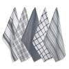 DII Assorted Woven, Kitchen Dishtowel Set, 18x28, Gray, 5 Piece view 1