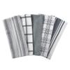DII Assorted Woven, Kitchen Dishtowel Set, 18x28, Gray, 5 Piece view 2