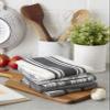 DII Assorted Woven, Kitchen Dishtowel Set, 18x28, Gray, 5 Piece view 4