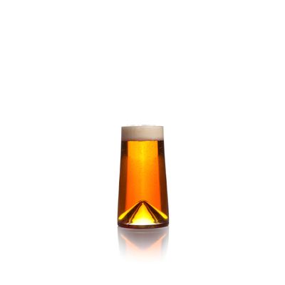 Sempli Monti 12.5 oz Birra Beer Glasses - Set of 2 Handmade Drinking Glasses, Craft Beer Glassware for Bar, Aerating Inverted Bottom, Lead-Free Crystal, Giftbox Included - Clear