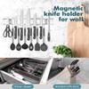 Magnetic Knife Holder for Wall - Stainless Steel Knife Magnetic Strip 18 Inch - Wall Knife Magnet Bar Rack With Hooks view 3