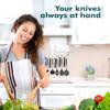 Magnetic Knife Holder for Wall - Stainless Steel Knife Magnetic Strip 18 Inch - Wall Knife Magnet Bar Rack With Hooks view 4