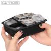 Ticent Ice Cube Trays (Set of 2), Silicone Sphere Whiskey Ice Ball Maker with Lids & Large Square Ice Cube Molds for Cocktails & Bourbon - Reusable & BPA Free view 4