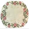 Doily Boutique Place Mat or Doily with Victorian Pink Roses on Ivory Material, Size 11 x 17 inches view 1