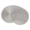 DII Woven Placemats Collection Metallic Round Placemat Set, 15", Silver, 6 Piece view 1