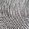 DII Woven Placemats Collection Metallic Round Placemat Set, 15", Silver, 6 Piece view 2
