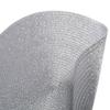 DII Woven Placemats Collection Metallic Round Placemat Set, 15", Silver, 6 Piece view 3