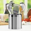 Oggi Stainless Steel Jumbo Utensil Holder - 7" Utensil Caddy, Weighted Base for Stability - Extra Large Utensil Crock and Countertop Utensil Organizer, Stainless Steel view 4