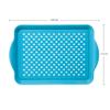 OGGI Anti Slip Serving Tray with Handles- Blue Rectangle Serving Tray - Ideal for Eating, Breakfast, Food Tray, Appetizer, Serving view 3