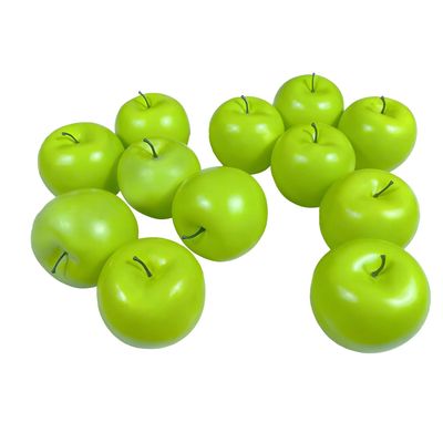COTOSEY Artificial Apples, Set of 12 Fake Fruits for Home Decor - Realistic Faux Apple Kitchen Counter Decor, Table Centerpiece Bowl Fillers Decorations - Green