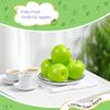 COTOSEY Artificial Apples, Set of 12 Fake Fruits for Home Decor - Realistic Faux Apple Kitchen Counter Decor, Table Centerpiece Bowl Fillers Decorations - Green view 3