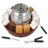 Nostalgia Tabletop Indoor Electric S'mores Maker - Smores Kit With Marshmallow Roasting Sticks and 4 Trays for Graham Crackers, Chocolate, and Marshmallows - Movie Night Supplies - Brown view 1