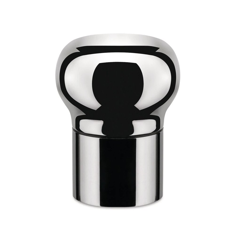 Alessi "Noe" Wine And Champagne Bottle Stopper With Expanding Seal in 18/10 Stainless Steel, Silver