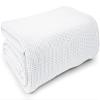 Linteum Textile Supply White Hospital Thermal Blanket 66x90 Inch 100% Cotton, Soft and Cozy, Breathable, Open-Cell Weave Design, All Season Twin Hospital Blanket (1-Pack) view 1