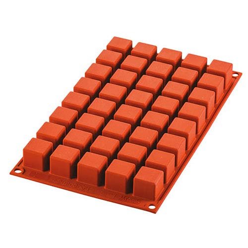 Silikomart Professional SF263 Silicone Mold, Cube 0.94 Inch (0.46 Ounce), 40 Cavities