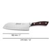 Arcos Forged Santoku Knife 7 Inch Stainless Steel 180 mm blade. Professional Kitchen Knife. Ergonomic Polyoxymethylene POM Rosewood Handle. Series Natura. view 2