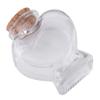 Small Heart Shaped Clear Glass Storage Jar Bottle Container with Cork Stopper Material: Borosilicate view 2