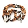 Olive Wood Rosary - Bethlehem Holy Soil, Christian Gift from Jerusalem view 2