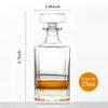 Square 25oz Whiskey Decanter with Glass Stopper view 3