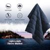 puredown Soft Feather Down Throw Blanket Lightweight Packable Couch Throw for Indoor and Outdoor Use, Throw 50"X70", Navy view 2