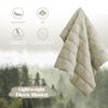 puredown Soft Feather Down Throw Blanket Lightweight Packable Couch Throw for Indoor and Outdoor Use, Throw 50"X70", Beige view 2