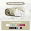 puredown Soft Feather Down Throw Blanket Lightweight Packable Couch Throw for Indoor and Outdoor Use, Throw 50"X70", Beige view 3