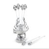 Vagabond House Pewter Metal Nautical/Ocean Blue Crab Cheese Martini Olive Stainless Steel Pick Set Skewer Fruit Toothpicks Ocean Coastal Dcor (6 picks) 4 inch Tall view 1