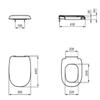 Ideal Standard T663001 Tesi Original Toilet Seat, in Thermoset view 2