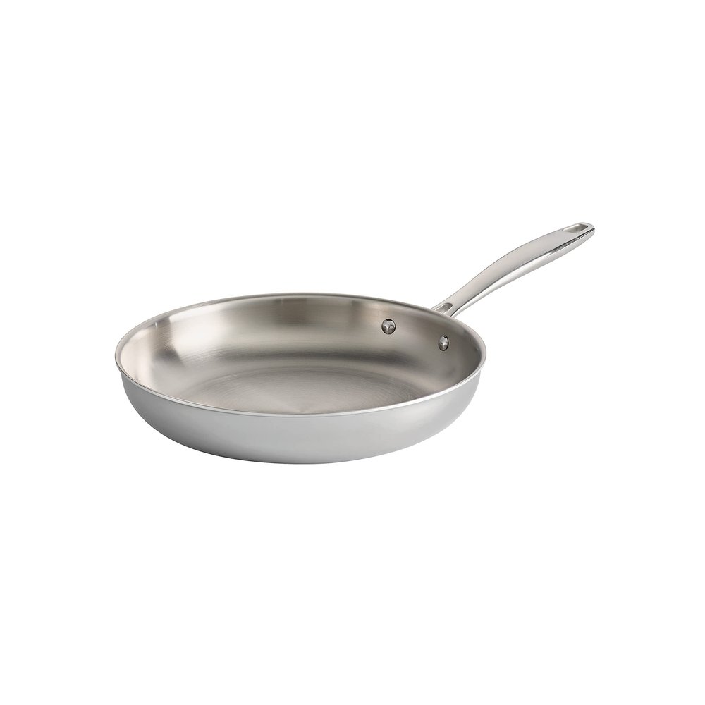 Tramontina Signature Tri-Ply Clad Stainless Steel 10-Inch Frying Pan, Induction-Ready Skillet, Dishwasher-Safe, NSF-Certified, Made in Brazil