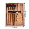 5 Pairs Natural Wood Chopsticks and 1 Moso Bamboo Rice Paddle Gift Set view 3