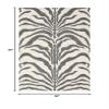 SAFAVIEH Cambridge Collection Area Rug - 5' x 8', Ivory & Dark Grey, Handmade Animal Print Wool, Ideal for High Traffic Areas in Living Room, Bedroom (CAM709A) view 2