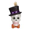 Old World Christmas Top Hat Skeleton Glass Blown Ornament for Christmas Tree, Handcrafted Holiday Decoration, Halloween Collection view 1