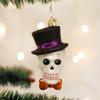 Old World Christmas Top Hat Skeleton Glass Blown Ornament for Christmas Tree, Handcrafted Holiday Decoration, Halloween Collection view 2