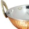 SKAVIJ Hammered Style Heat Insulated Bowl Set Copper Stainless Steel Serving Karahi (17 Ounce, Pack of 2) view 3