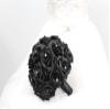 Angel Isabella Wedding Bouquet -Black Rose and Black Ribbon view 2