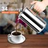 Secura French Press Coffee Maker, 304 Grade Stainless Steel Insulated Coffee Press with 2 Extra Screens, 34oz (1 Litre), Silver view 2