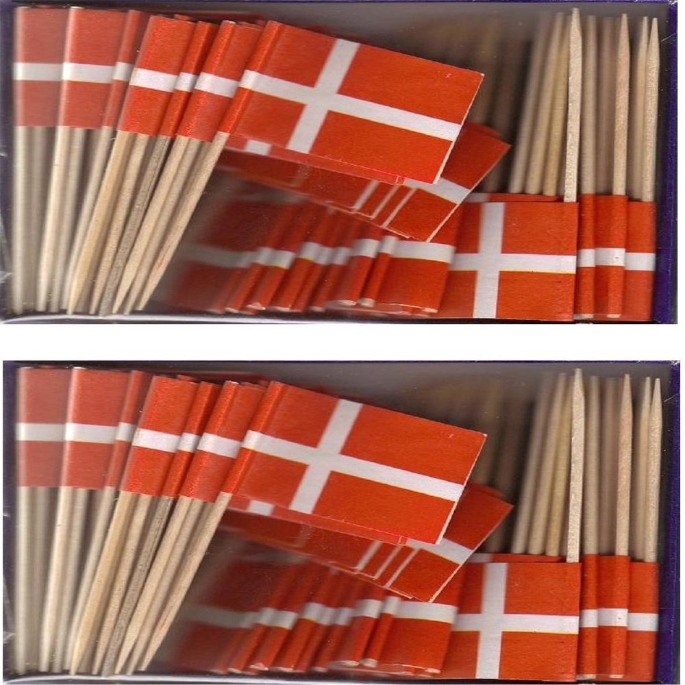 Denmark | Danish Flag Toothpicks (100) by Flags! Georgia